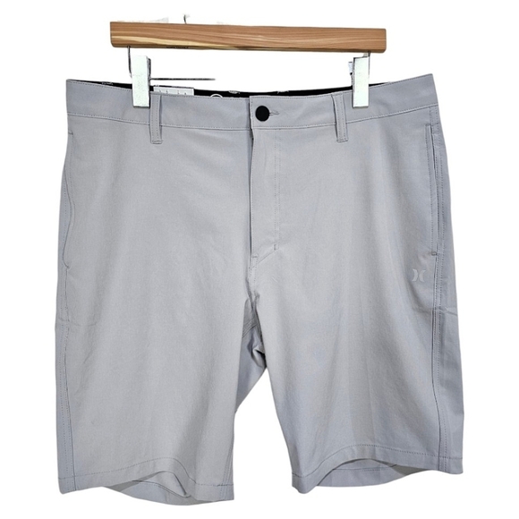 Hurley All Day Hybrid Shorts Gray Size 36 Quick Dry Reflective 4 Way Stretch NWT - Picture 1 of 9
